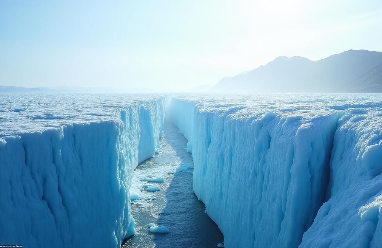 氷河の調査風景